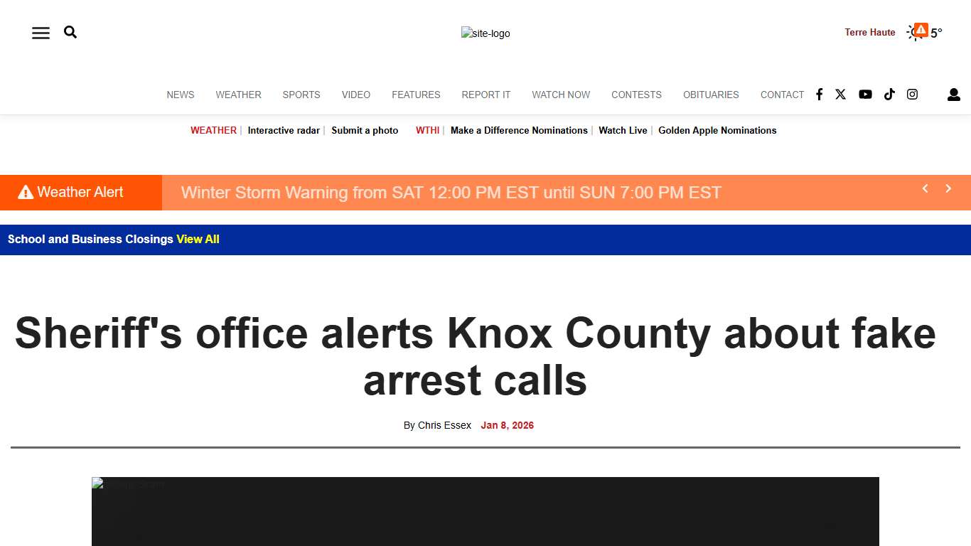 Sheriff's office alerts Knox County about fake arrest calls News wthitv.com