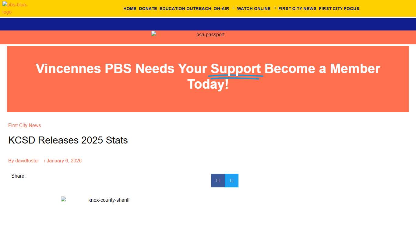 KCSD Releases 2025 Stats Vincennes PBS 1200 North Second Street, Vincennes, IN 47591